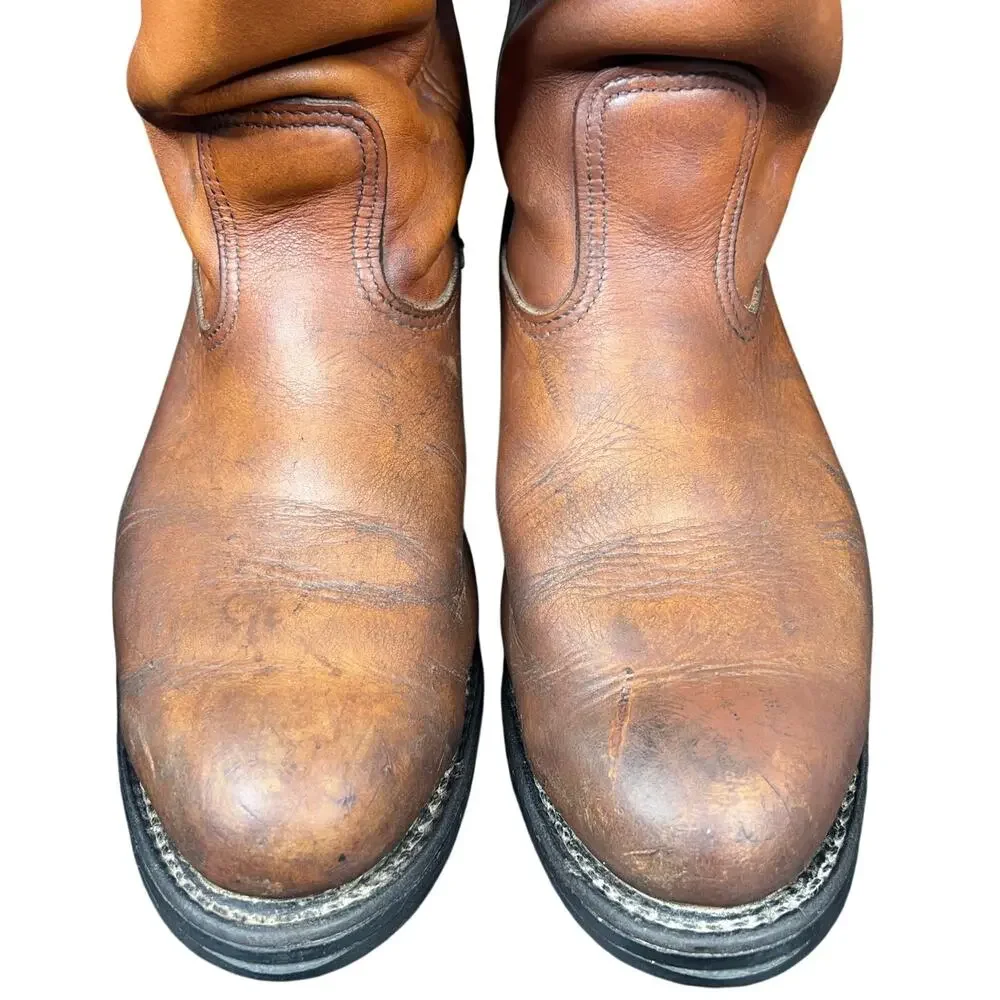 Vintage Red Wing 1198 Pecos Brown Leather Soft Toe Western Boot Size 8.5 D